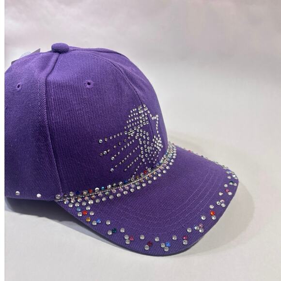 Handmade Rhinestone Studded Shooting Star Streetwear Shiny Bling Baseball Cap - Picture 3 of 11